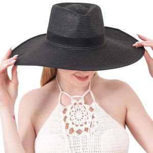 Black Black Band Trimmed Straw Sun Hat, Show your trendy side with this Straw Sun hat. Have fun and look Stylish. Perfect gifts for weddings, Prom, birthdays, Mother’s Day, Christmas, anniversaries, holidays, Mardi Gras, Valentine’s Day, or any occasion. Due to this, all eyes are fixed on you. Which gives you peace of mind.