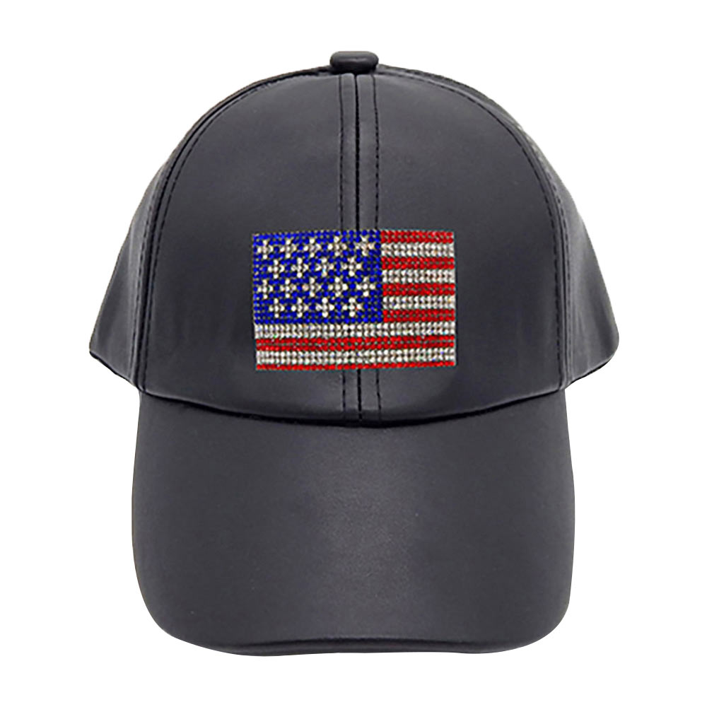 Black Bling American USA Flag Baseball Cap, show your love for Your country with this sweet patriotic American flag baseball cap. Red, white, and blue are used for a trendy fireworks flare. Perfect to keep the sun out of your eyes, and to pull your hair back during exercises such as walking, running, biking, hiking, and more! its awesome Bling, Soft textured, embroidered with fun statement will become your favorite cap. G