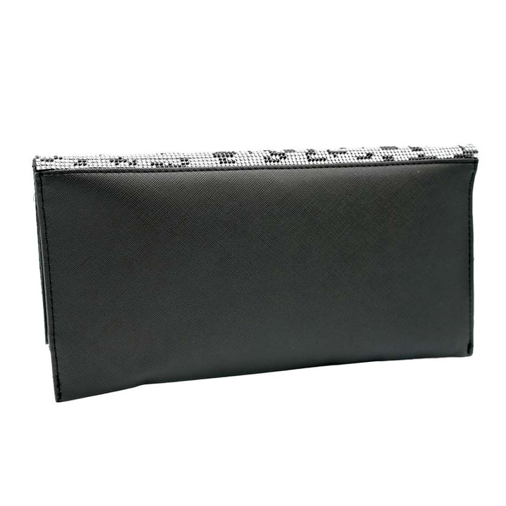 Black Bling Leopard Patterned Evening Clutch Crossbody Bag, is the perfect choice to carry on the special occasion with your handy stuff. It is lightweight and easy to carry throughout the whole day. You'll look like the ultimate fashionista while carrying this Crossbody Evening Bag. This stunning Bling Leopard Patterned Clutch bag is perfect for weddings, parties, evenings, cocktail parties, wedding showers, receptions, proms, etc. 