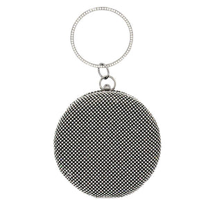 Black Bling Round Evening Tote Crossbody Bag. Show your trendy side with this awesome bag. Have fun and look stylish. Versatile enough for carrying straight through the week, lightweight to carry around all day. Perfect Birthday Gift, Anniversary Gift, Mother's Day Gift, Graduation Gift, Valentine's Day Gift.