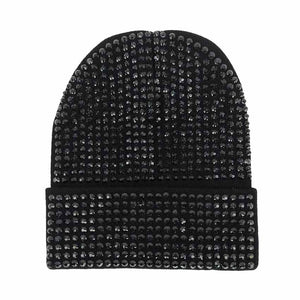 Black Bling Studded Beanie Hat, The beanie hat is made of soft, gentle, skin-friendly, and elastic fabric, which is very comfortable to wear. This exquisite design is embellished with shimmering Bling Studded for the ultimate glam look! It provides warmth to your head and ears, protects you from the wind, and becomes your ideal companion in spring, autumn and winter. Suitable for wearing for a variety of outdoor activities, such as shopping, hiking, biking, mountaineering, rock climbing, etc.