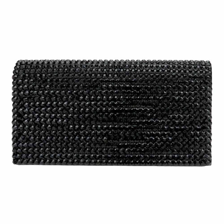 Black Bling Studded Evening Clutch Crossbody Bag, is the perfect choice to carry on the special occasion with your handy stuff. It is lightweight and easy to carry throughout the whole day. You'll look like the ultimate fashionista while carrying this Crossbody Evening Bag. This stunning Bling Studded Clutch bag is perfect for weddings, parties, evenings, cocktail parties, wedding showers, receptions, proms, etc.