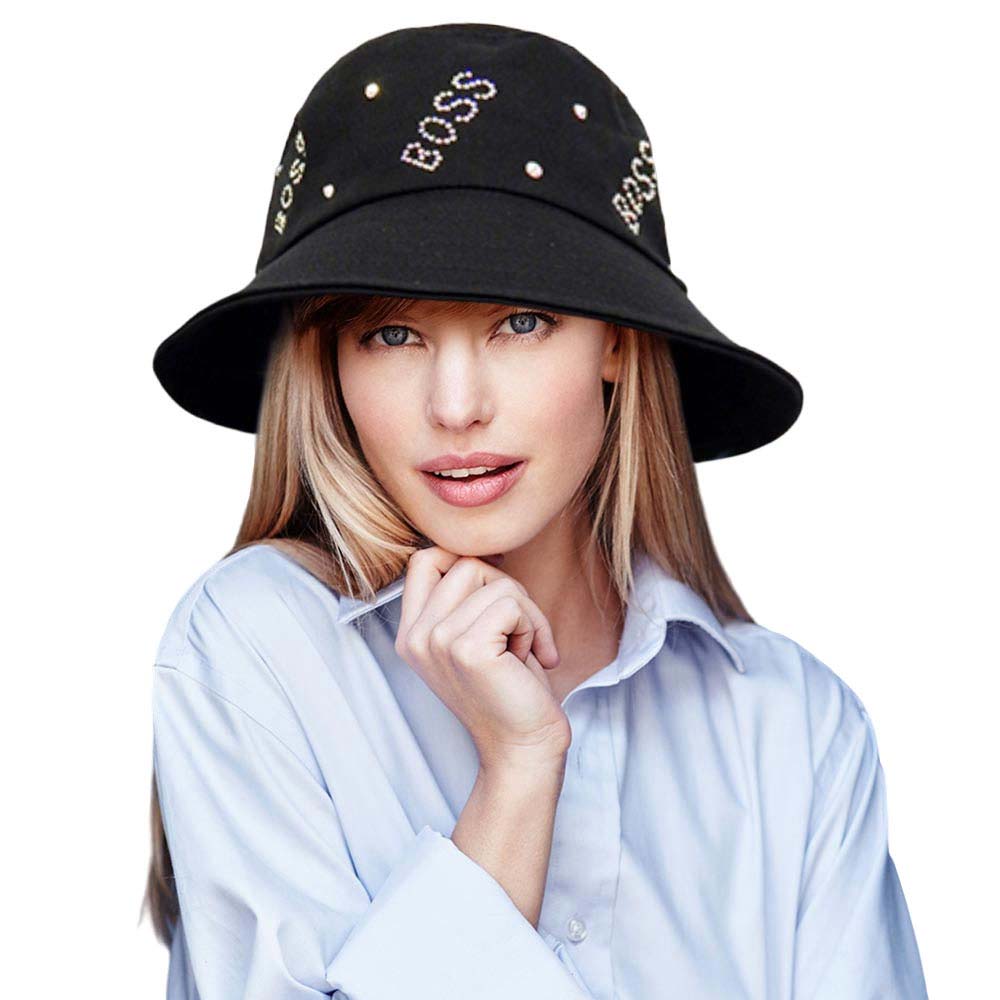 Black Boss Bling Message Bucket Hat, Keep your styles on even when you are relaxing at the pool or playing at the beach. Large, comfortable, and perfect for keeping the sun off of your face, neck, and shoulders. Perfect gifts for Christmas, holidays, or any meaningful occasion. Due to this, all eyes are fixed on you.