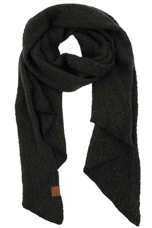 Black C C Bias Cut Scarf With Whipstitched Edging, Add a beautiful look and touch of perfect class to your outfit in style. Nicely designed with whipstitched Edging that gives a unique yet awesome appearance with comfort and warmth. Perfect weight makes it wearable to complement your outfit, or with your favorite fall jacket. Great for daily wear in the cold winter to protect you against the chill.
