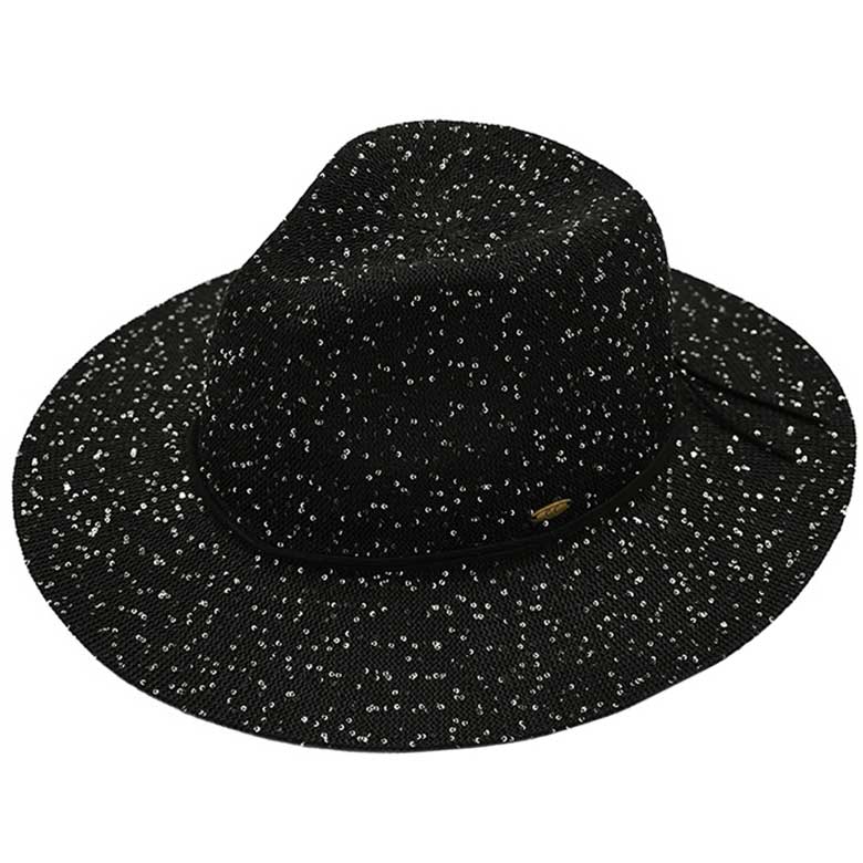 Beige C C Knitted Panama Hat with Sequins, a beautiful & comfortable panama hat with sequins is suitable for summer wear to amp up your beauty & make you more comfortable everywhere. Excellent panama hat with sequins for wearing while gardening, traveling, boating, on a beach vacation, or to any other outdoor activities. A great cap can keep you cool and comfortable even when the sun is high in the sky.
