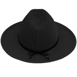 Black C.C Suede Lace Trim Band Panama Hat, Keep your styles on even when you are relaxing at the pool or playing at the beach. Large, comfortable, and perfect for keeping the sun off of your face, neck, and shoulders. Perfect gifts for Christmas, holidays, or any meaningful occasion. Due to this, all eyes are fixed on you.
