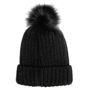 Soft Cozy Cable Knit Pom Pom Beanie Hat