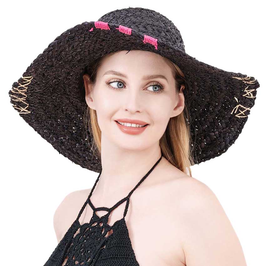 Beige Color Edged Straw Floppy Sun Hat, a beautiful & comfortable sun hat is suitable for summer wear to amp up your beauty & make you more comfortable everywhere. Excellent Floppy Straw sun hat for wearing while gardening, traveling, boating, on a beach vacation, or to any other outdoor activities. A great hat can keep you cool and comfortable even when the sun is high in the sky.