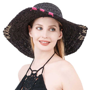 Black Color Edged Straw Floppy Sun Hat, a beautiful & comfortable sun hat is suitable for summer wear to amp up your beauty & make you more comfortable everywhere. Excellent Floppy Straw sun hat for wearing while gardening, traveling, boating, on a beach vacation, or to any other outdoor activities. A great hat can keep you cool and comfortable even when the sun is high in the sky.