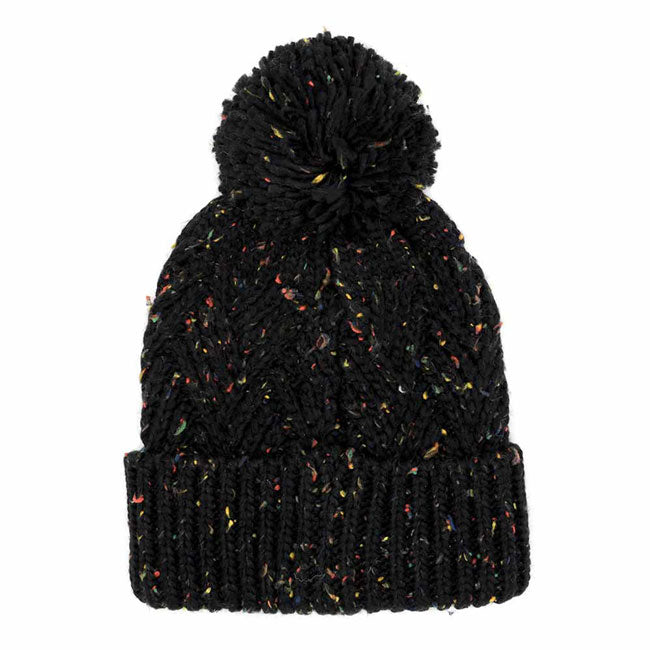 Black Confetti Diagonal Stripes Pompom Knit Beanie, awesome stripes design with yarn pompom makes it beautiful and keeps you standing out with perfect beauty. Wear throughout the winter and cold days to ensure absolute comfortability. Accessorize the fun way with this faux fur pom pom hat. Coordinate with any outfit to match the best with perfect warmth and coziness. It Comes in one size winter cap with a pom that fits most head sizes. Enjoy the winter in comfort with this Heart Beanie!