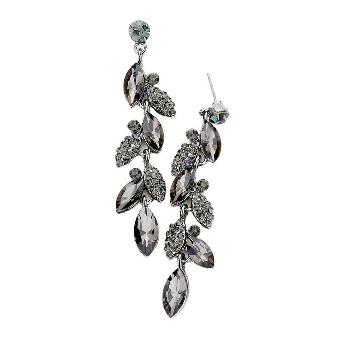 Black Diamond Crystal Marquise Cluster Drop Evening Earrings. Look like the ultimate fashionista with these Earrings! Add something special to your outfit this Valentine! special It will be your new favorite accessory. Perfect Birthday Gift, Anniversary Gift, Mother's Day Gift, Graduation Gift, Valentine's Day Gift.