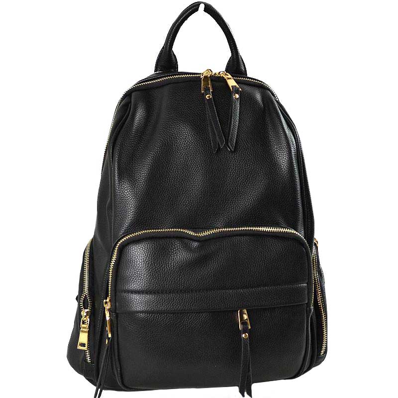black soft leather backpack womens Elegant Soft PU Leather Bag Casual Shoulder Women's Backpack