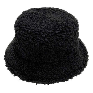 Black Faux Fur Sherpa Bucket Hat, this bucket hat is a comfy & cozy hat and is snug on the head and stays on well to make your day perfect. It will work well to keep you comfortable and the sun out of the eyes and also the back of the neck. Wear it to lend a modern liveliness above an outfit on trans-seasonal days in the city to give yourself a unique look. Stay trendy and beautiful.