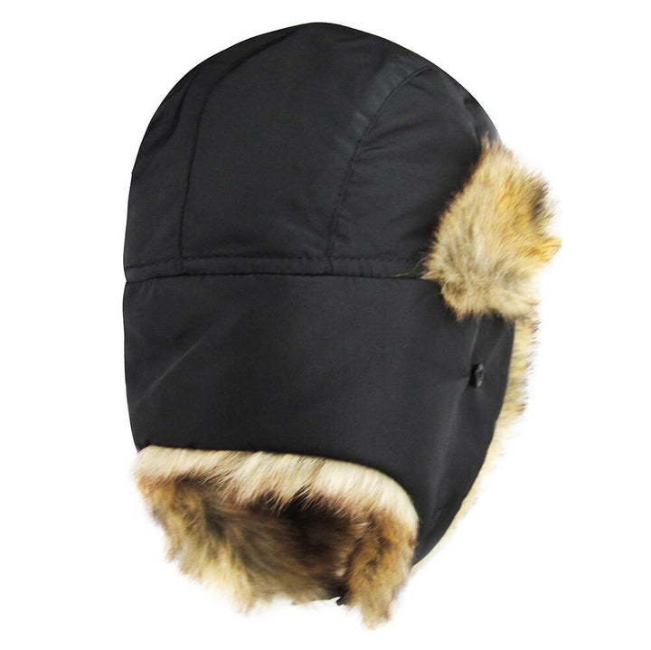 Faux Fur Trimmed Solid Trapper Hat Soft Faux Fur Hat Warm Fleece Lined Hat very comfortable winter hat is so soft, it’s plush Ear Flaps will keep you oh so warm, the faux fur lining keeps you toasty in the coldest weather. A cold winter must have! Perfect Gift Birthday, Christmas, Holiday, Anniversary, etc.