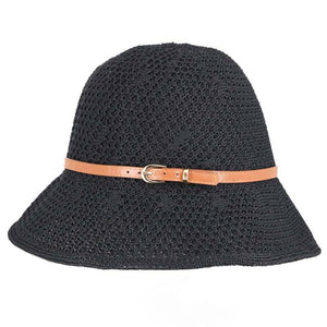 Black Faux Leather Band Sun Hat, whether you’re basking under the summer sun at the beach, or lounging by the pool, a great hat can keep you cool and comfortable even when the sun is high in the sky. Ideal for travelers who are on vacation or just spending some time in the great outdoors.