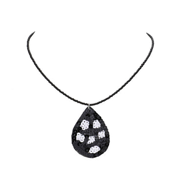 Black Felt Back Sequin Soccer Teardrop Pendant Necklace, this beautiful Ball & Sports-themed pendant necklace is the ultimate representation of your class & beauty. Perfect for adding just the right amount of shimmer & shine and a touch of class this any sports day. These are Perfect gifts for soccer lovers persons.
