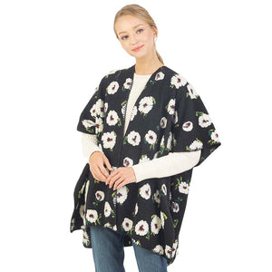 Black Floral Pattern Wool Blended Winter Kimono, is the ultimate choice to show your trendy side off and make your outlook more beautiful. The floral pattern kimono is designed beautifully to enrich your attire. Lightweight and Breathable Fabric. Comfortable to Wear and very easy to put on and off. Suitable for Weekend, Work, Holiday, Beach, Party, Club, Night, Evening, Date, Casual and Other Occasions in Spring, Summer, and Autumn. Perfect Gift for Wife, Mom, Birthday, Holiday, Anniversary, Fun Night Out.