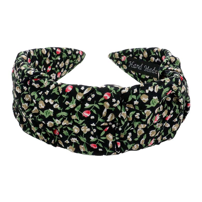 Black Flower Patterned Pleated Headband, create a natural & beautiful look while perfectly matching your color with the easy-to-use flower-patterned pleated headband. Add a super neat and trendy knot to any boring style. Perfect for everyday wear, special occasions, outdoor festivals, and more.