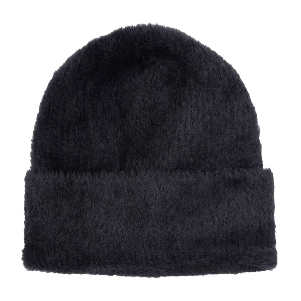 Black Fuzzy Solid Beanie Hat, wear it with any outfit before running out of the door into the cool air to keep yourself warm and toasty and absolutely unique. You’ll want to reach for this toasty beanie to stay trendy on any occasion at any place. Accessorize the fun way with this fuzzy solid Beanie Hat. It's an awesome winter gift accessory for Birthdays, Christmas, Stocking stuffers, holidays, anniversaries, and Valentine's Day to friends, family, and loved ones. Happy winter!