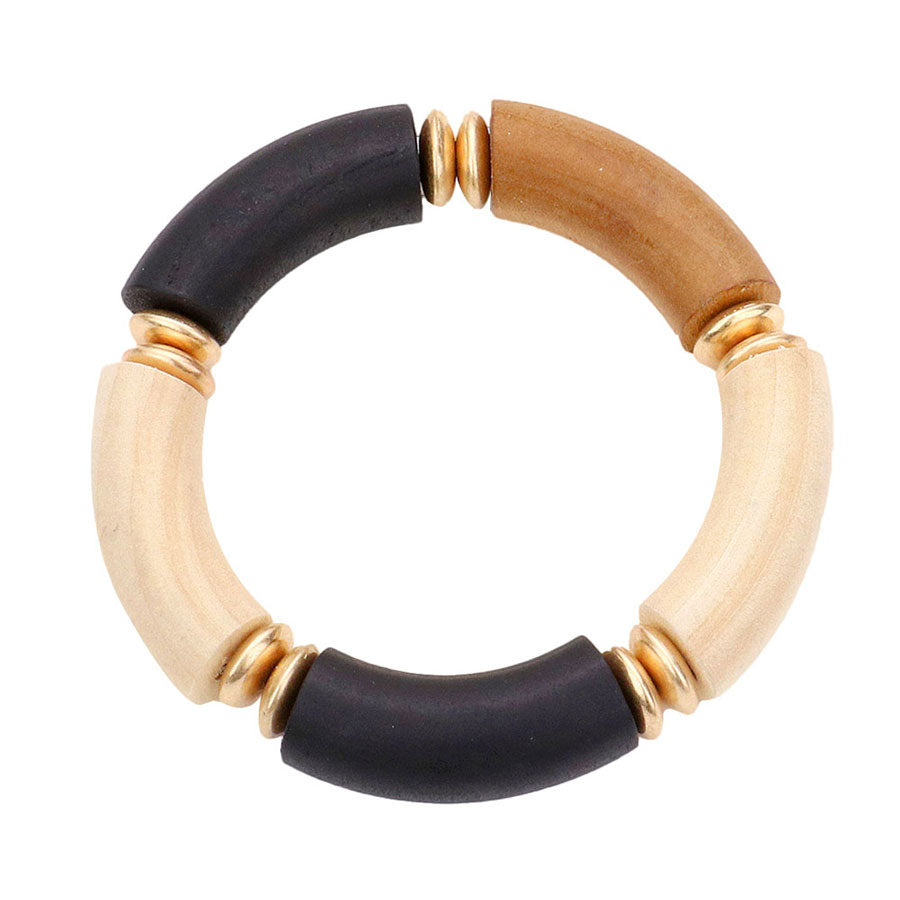 Black Ivory Wood Stretch Bracelet, a pop of color with our assortment of beautiful bracelets. Fun wood bracelet awesome for this season, The wood bracelet is an excellent way to exhibit stylish fashion and convey an affirming sense of tranquility. It's the perfect accessory to complement your outfit with style! Great as a gift for your beloved one!