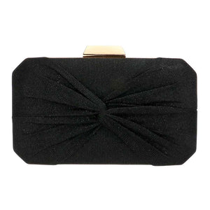 Black Knotted Shimmery Evening Clutch Crossbody Bag, is the perfect choice to carry on the special occasion with your handy stuff. It is lightweight and easy to carry throughout the whole day. You'll look like the ultimate fashionista while carrying this Knot-themed Rhinestone Crossbody Evening Bag. This stunning Clutch bag is perfect for weddings, parties, evenings, cocktail parties, wedding showers, receptions, proms, etc.