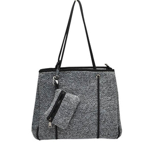 Black Large Tote Bag Women Work Bag Purse Neoprene Zip. Add something special to your outfit! This fashionable bag will be your new favorite accessory. Ideal for parties, events, holidays, pair these tote bags with any ensemble for a polished look. Versatile enough for carrying through the week, ultra lightweight to carry around all day. Perfect Birthday Gift, Anniversary Gift, Mother's Day Gift, Graduation Gift, Valentine's Day Gift.