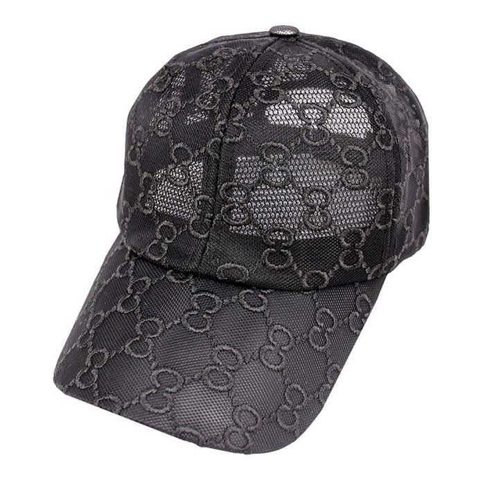 Black Luxury Patterned Mesh Baseball Cap, show your trendy side with this chic Luxury pattern baseball cap Make You More Attractive And Charming Among The Crowd. Have fun and look Stylish. Great for covering up when you are having a bad hair day and still looking cool. Perfect for protecting you from the sun, rain, wind, snow on outdoor activities and You Protect Your Skin From Harmful Uv Rays And Keep Your Hair Away From Your Face And Eyes.