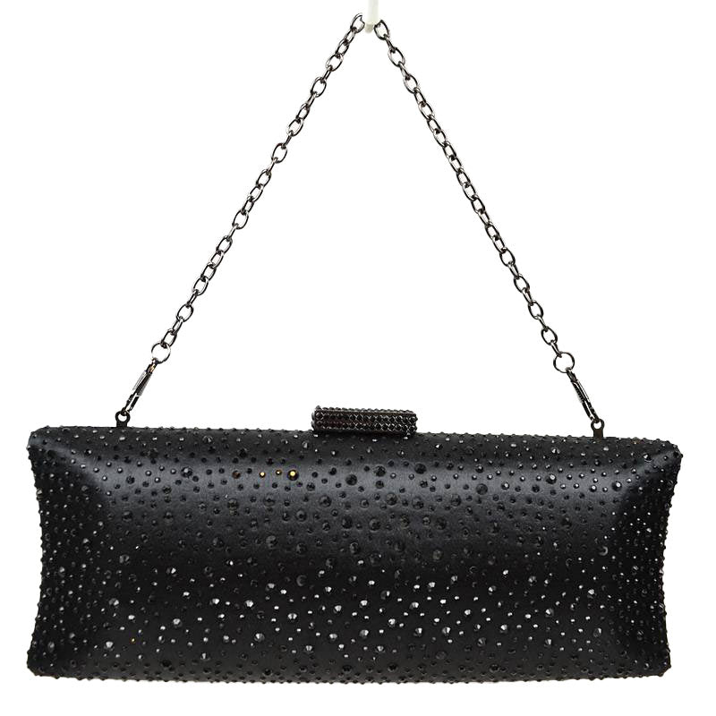 Black Luxury Satin Evening Handbag Clutch Bag Bridal Party Purse, is the perfect choice to carry on the special occasion with your handy stuff. It is lightweight and easy to carry throughout the whole day. You'll look like the ultimate fashionista carrying this trendy clutch Bag. The beautiful design makes it stunning and will increase your beauty to a greater extent making you stand out from the crowd. 