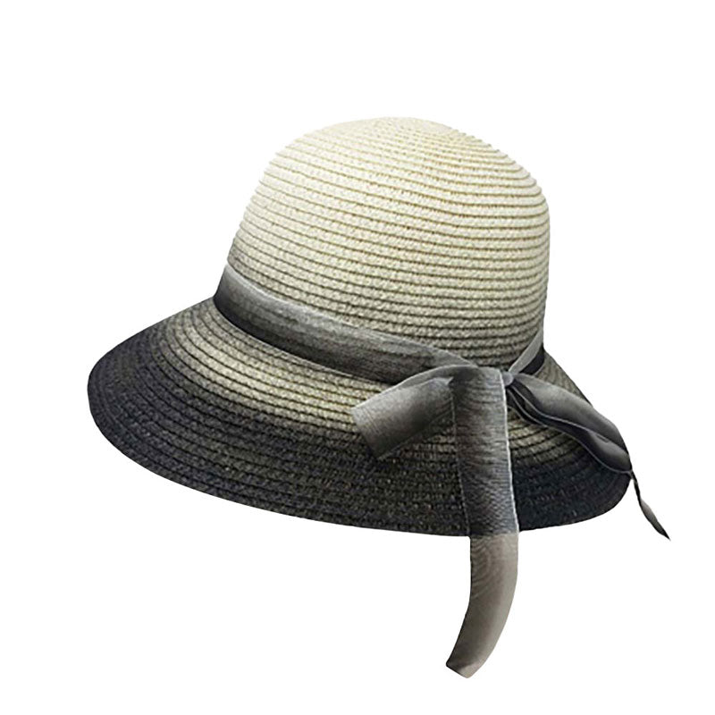 Black Ombre Bow Band Straw Sun Hat, whether you’re basking under the summer sun at the beach, lounging by the pool, or kicking back with friends at the lake, a great hat can keep you cool and comfortable even when the sun is high in the sky.  Large, comfortable, and perfect for keeping the sun off of your face, neck, and shoulders, ideal for travellers who are on vacation or just spending some time in the great outdoors.