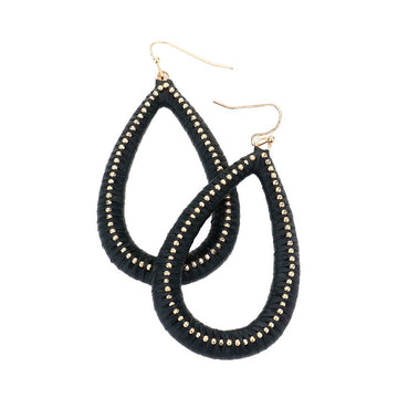 Black Open Teardrop Dangle Earrings, These fashionable trendy Teardrop earrings for women are suitable for every girl as well! Wearing it you are a unique fashion in the crowd. Fun handcrafted jewelry that fits your lifestyle, adding a pop of pretty color. Enhance your attire with these vibrant artisanal earrings to show off your fun trendsetting style. Perfect for Valentine‚Äôs Day, bachelorette party, Beach Party, Vacation Earrings, Party Earrings etc.