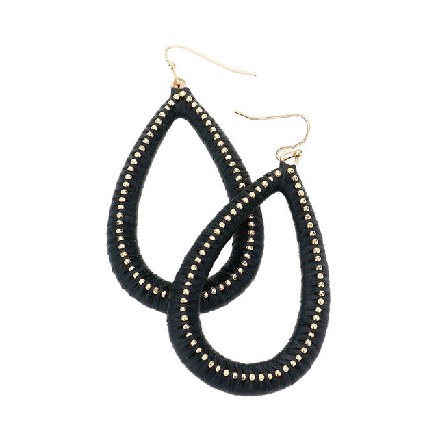 Black Open Teardrop Dangle Earrings, These fashionable trendy Teardrop earrings for women are suitable for every girl as well! Wearing it you are a unique fashion in the crowd. Fun handcrafted jewelry that fits your lifestyle, adding a pop of pretty color. Enhance your attire with these vibrant artisanal earrings to show off your fun trendsetting style. Perfect for Valentine‚Äôs Day, bachelorette party, Beach Party, Vacation Earrings, Party Earrings etc.