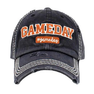 Black Orange Gameday Vintage Baseball Cap, it is an adorable baseball cap that has a vintage look, giving it that lovely appearance. These stylish vintage caps all feature catchy, message themed that are sure to grab some attention. The perfect gift for all occasions! These baseball are available in a wide variety of designs. Whether you're looking for a holiday present, birthday present, or just something cool to wear, this hat is for you.