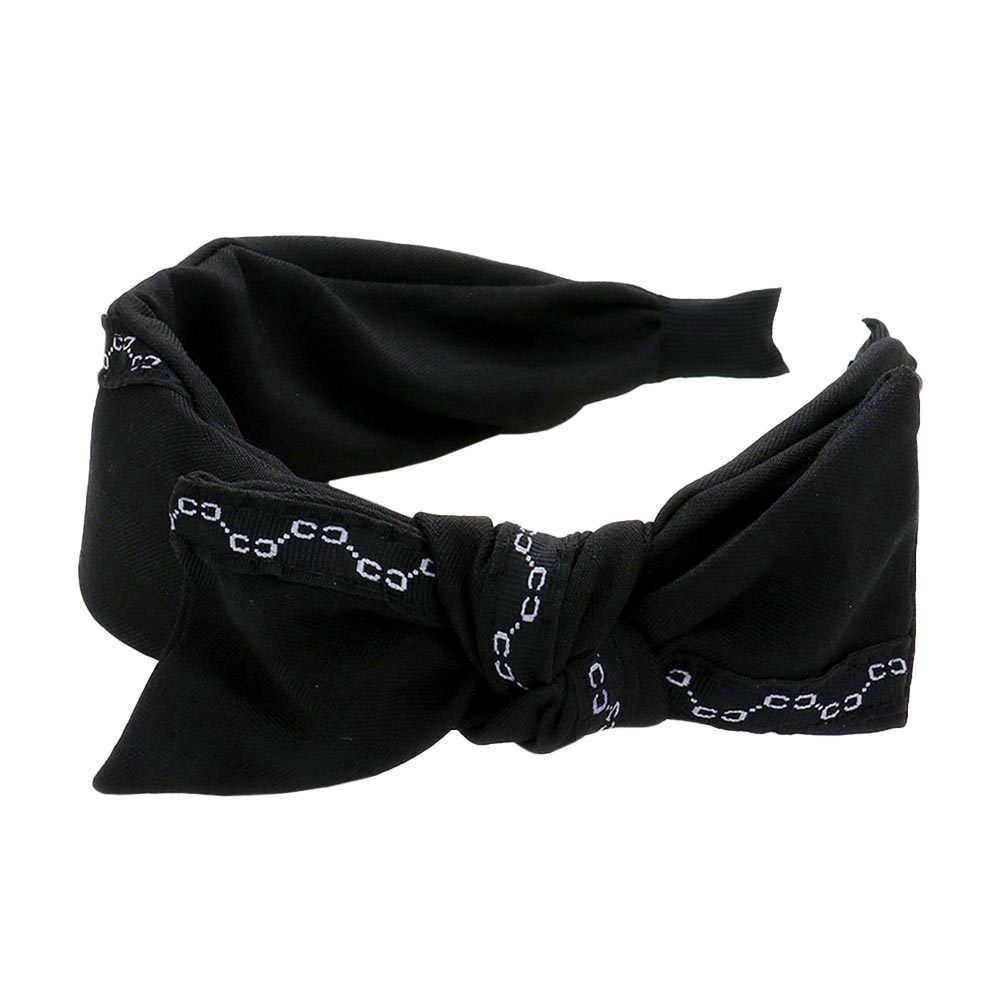 Black Pattern Detailed Bow Headband, create a beautiful look while perfectly matching your color with the easy-to-use pattern detailed bow headband. Add a super neat and trendy knot to any boring style. Perfect for everyday wear, special occasions, outdoor festivals, and more. Awesome gift idea for your loved one or yourself