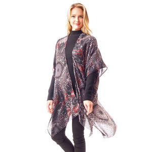 Black Peacock Feather Printed Ruana Poncho, beautifully Peacock Feather designed Poncho is made of soft and breathable material that amps up your real and gorgeous look with a perfect attraction anywhere, anytime. Its eye-catchy design makes it unique from others and makes you stand out. Coordinate with any ensemble to finish in perfect style and get ready to receive beautiful compliments. It will be your favorite accessory to wear everywhere with confidence.