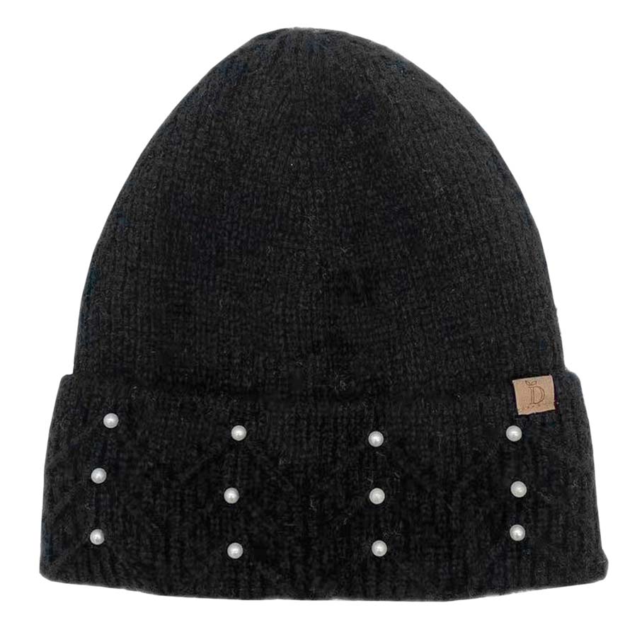 Black Pearl Beanie Hat, you’ll want to reach for this toasty beanie to keep you incredibly warm. Whenever you wear this beanie hat, you'll look like the ultimate fashionista with the royal look of accented pearl. Accessorize the fun way with this pom hat which gives you the autumnal touch needed to finish your outfit in style. Excellent winter gift accessory and Perfect Gift for Birthdays, Christmas, holidays, anniversaries, Valentine’s Day, etc. Have a cozy & warm winter!