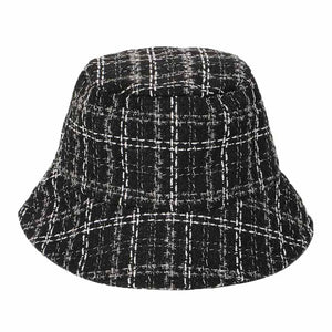 Black Plaid Check Patterned Bucket Hat, show your trendy side with this Plaid Check Patterned bucket hat. adds a great accent to your wardrobe, This elegant, timeless & classic Bucket Hat looks fashionable. Perfect for that bad hair day, or simply casual everyday wear; Great gift for that fashionable on-trend friend. Perfect for both casual daily and outdoor activities, such as fishing, hunting, hiking, camping and beach.