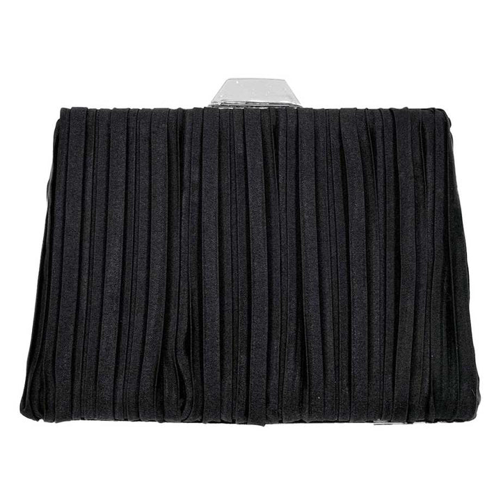 Black Pleated Evening Clutch Crossbody Bag, is beautifully designed and fit for all occasions & places. Show your trendy side with this awesome clutch crossbody bag. Have fun and look stylish. Versatile enough for carrying straight through the week, perfectly lightweight to carry around all day.  