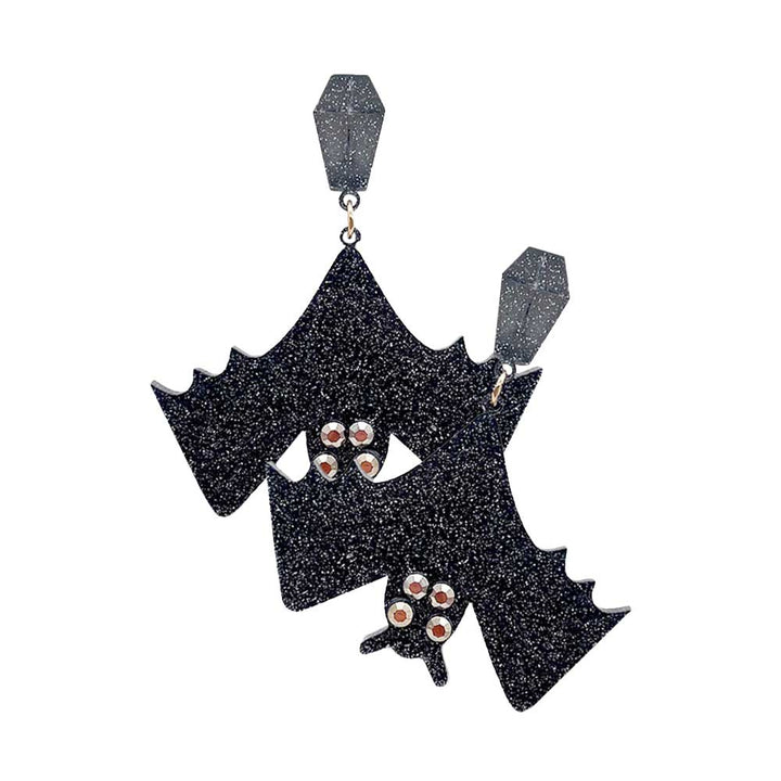 Black Resin Bat Dangle Earrings. Share the spirit of Halloween with extra Resin Bat Dangle Earrings . These earrings are just the thing you need to complete your Halloween costume! Let the spooky season begin! Happy Halloween! Perfect for Valentine’s Day, bachelorette party, Beach Party, Vacation Earrings, Party Earrings, Party Favors to glam up your party outfit.