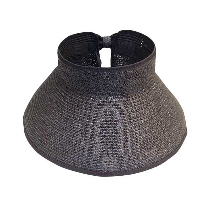 Black Roll Up Foldable Large Brim Sun Visor Hat. Keep your styles on even when you are relaxing at the pool or playing at the beach. Large, comfortable, and perfect for keeping the sun off of your face, neck, and shoulders Perfect summer, beach accessory. Ideal for travelers who are on vacation or just spending some time in the great outdoors.