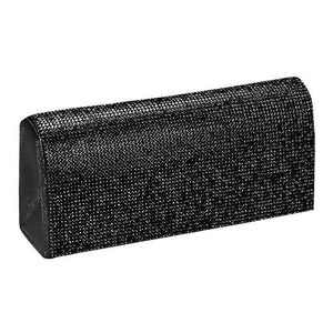 Black Shimmery Evening Clutch Bag, This evening purse bag is uniquely detailed, featuring a bright, sparkly finish giving this bag that sophisticated look that works for both classic and formal attire, will add a romantic & glamorous touch to your special day. This is the perfect evening purse for any fancy or formal occasion when you want to accessorize your dress, gown or evening attire during a wedding, bridesmaid bag, formal or on date night.
