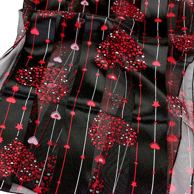 Black Silk Feel Satin Heart Bouquet Pattern Printed Scarves, Accent your look with this soft, highly versatile scarf. Great for daily wear in the cold winter to protect you against chill, classic infinity-style scarf & amps up the glamour with plush material that feels amazing snuggled up against your cheeks.