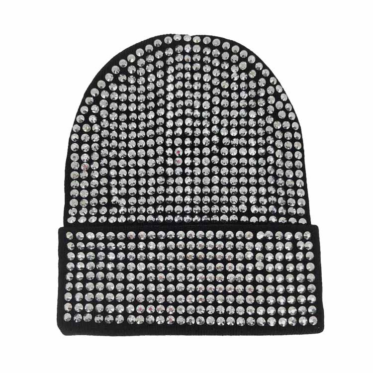 Black Silver Bling Studded Beanie Hat, The beanie hat is made of soft, gentle, skin-friendly, and elastic fabric, which is very comfortable to wear. This exquisite design is embellished with shimmering Bling Studded for the ultimate glam look! It provides warmth to your head and ears, protects you from the wind, and becomes your ideal companion in spring, autumn and winter. Suitable for wearing for a variety of outdoor activities, such as shopping, hiking, biking, mountaineering, rock climbing, etc.