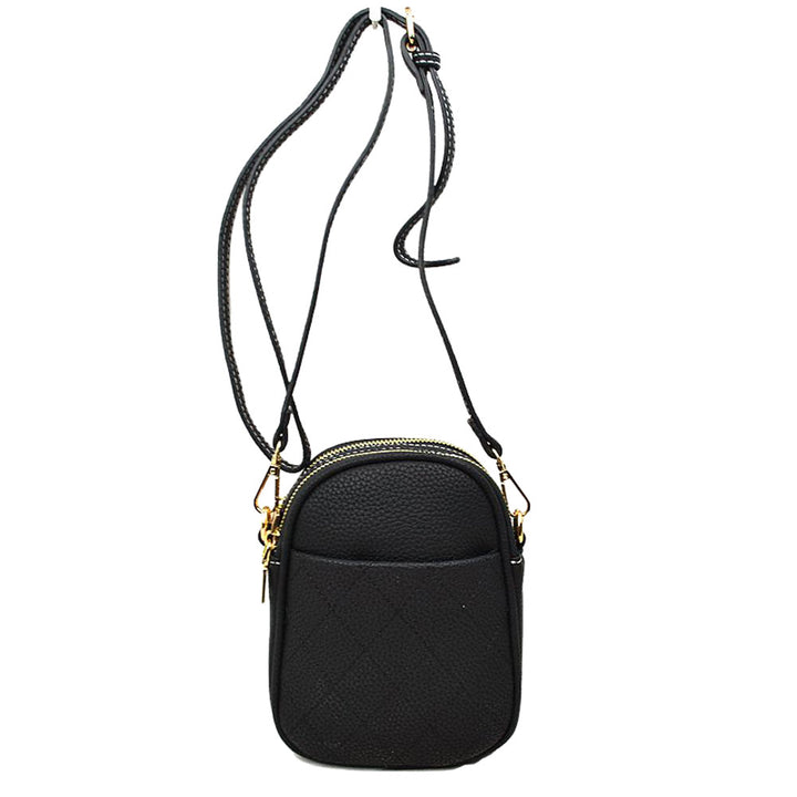 Black Small Crossbody mobile Phone Purse Bag for Women, This gorgeous Purse is going to be your absolute favorite new purchase! It features with adjustable and detachable handle strap, upper zipper closure with a double pocket. Ideal for keeping your money, bank cards, lipstick, coins, and other small essentials in one place. It's versatile enough to carry with different outfits throughout the week. It's perfectly lightweight to carry around all day with all handy items altogether.