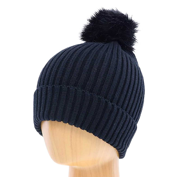 Black Soft Knit Faux Pom Pom Beanie Hat. From daily life to holidays, this super stylish beanie hat's cozy fabric will keep you looking great and feeling warm. It's elegant, comfortable, and fashionable. Perfect for casual, trips, holidays, sports, skiing, skating, hiking, etc. or simply just for cold weather. 