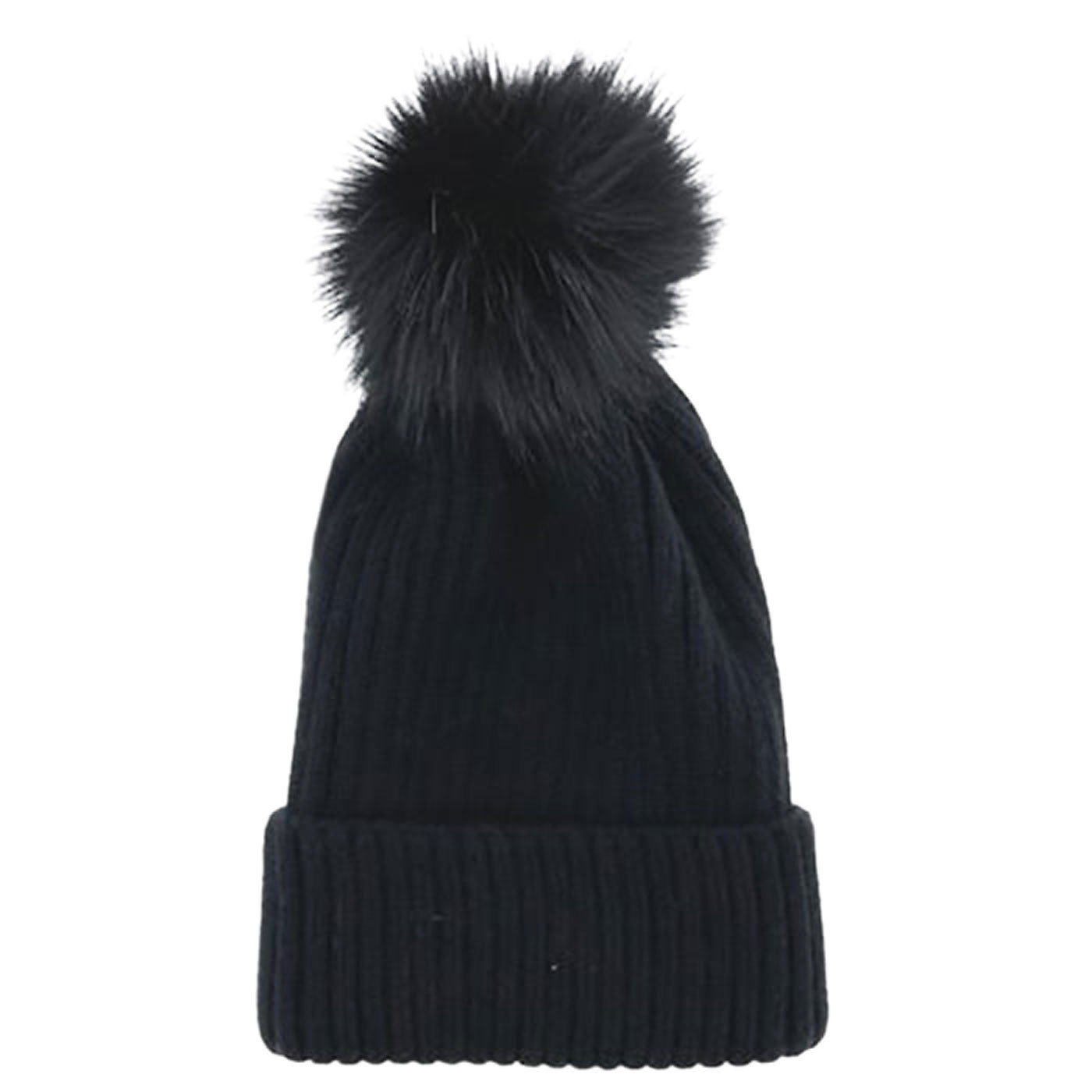 Black Soft Knit Faux Pom Pom Beanie Hat. From daily life to holidays, this super stylish beanie hat's cozy fabric will keep you looking great and feeling warm. It's elegant, comfortable, and fashionable. Perfect for casual, trips, holidays, sports, skiing, skating, hiking, etc. or simply just for cold weather. 