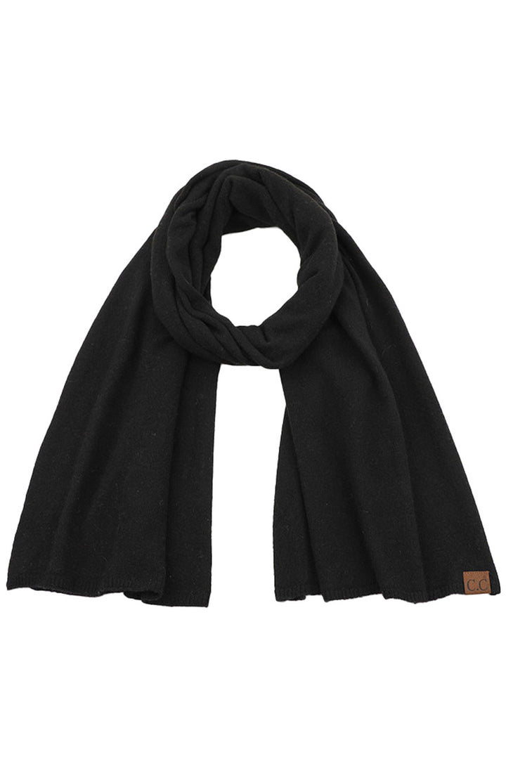 Black Soft Recycled Fine Yarn Cuff Scarf, Fashionable and stylish, Accent your look with this soft, highly versatile scarf. delicate, warm, on trend & fabulous, a luxe addition to any cold-weather ensemble. Great for daily wear in the cold winter to protect you against chill, This elegant quality scarf is a great addition to your collection of fashion accessories. Awesome winter gift accessory!