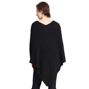 Black Soft Solid Poncho, these poncho is made of soft and breathable material. It keeps you absolutely warm and stylish at the same time! Easy to pair with so many tops. Suitable for Weekend, Work, Holiday, Beach, Party, Club, Night, Evening, Date, Casual and Other Occasions in Spring, Summer, and Autumn. Throw it on over so many pieces elevating any casual outfit! Perfect Gift for Wife, Mom, Birthday, Holiday, Anniversary, Fun Night Out.
