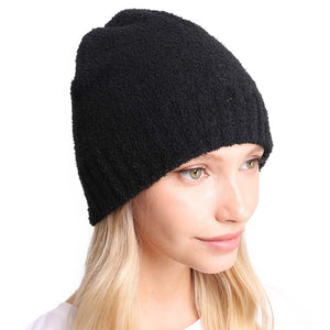 Black Solid Knit Beanie Hat, wear this beautiful beanie hat with any ensemble for the perfect finish before running out the door into the cool air. The hat is made in a unique style and it's richly warm and comfortable for winter and cold days. It perfectly meets your chosen goal. An awesome winter gift accessory for Birthday, Christmas, Stocking Stuffer, Secret Santa, Holiday, Anniversary, Valentine's Day, etc.