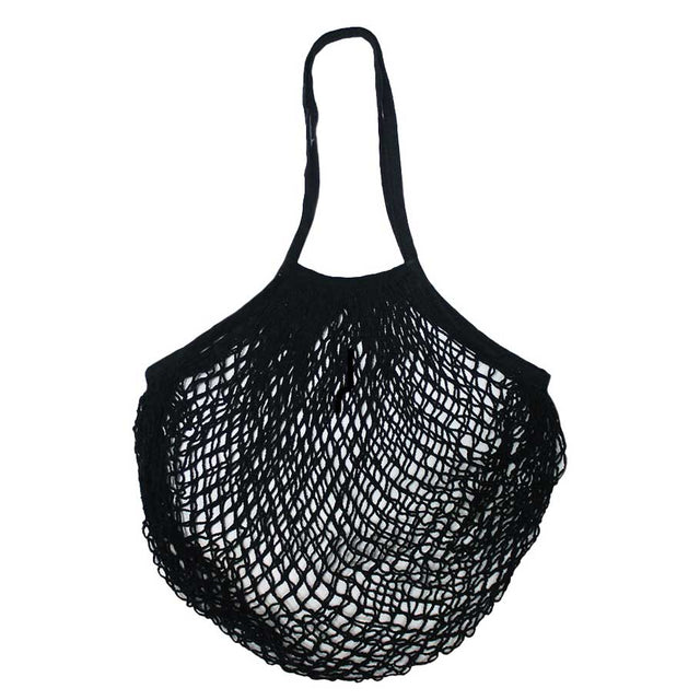 Black Solid Mesh Net Tote Bag, use these solid mesh net bags instead of single-use plastic and paper bags for your trip to the farmer's market for any kind of produce, fruits, or vegetables. A reusable grocery net bag that you can also use as storage or organizer for toys, laundry, and many more. You can also hang them on the kitchen wall and use them as a basket for onions, potatoes, or any bulk food. These net tote bags are foldable and easy to carry around when not in use