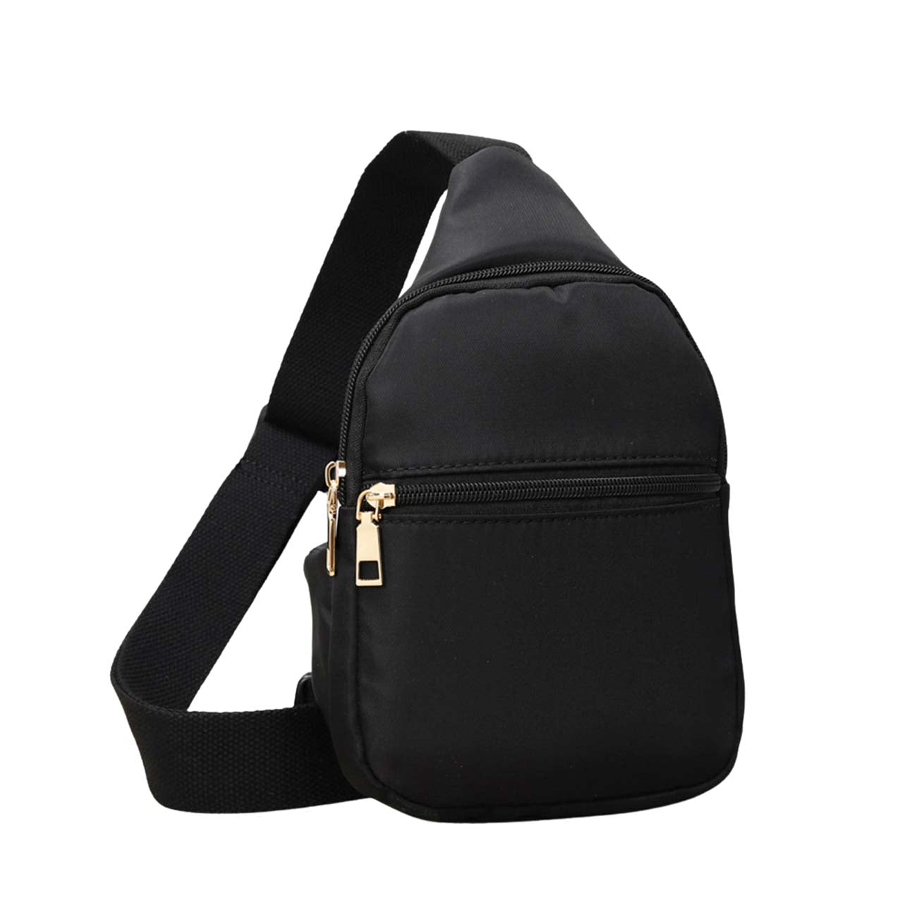 Black Solid Nylon Mini Sling Bag, be the ultimate fashionista while carrying this Solid Nylon Mini Sling bag in style. It's great for carrying small and handy things. Keep your keys handy & ready for opening doors as soon as you arrive. The adjustable lightweight features room to carry what you need for those longer walks or trips.